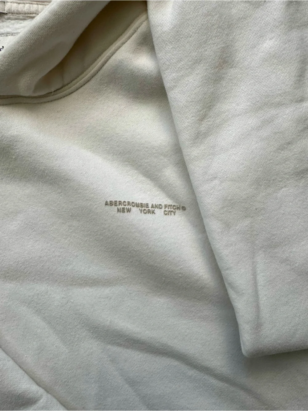 Abercrombie & Fitch Cream Crewneck Hoodie